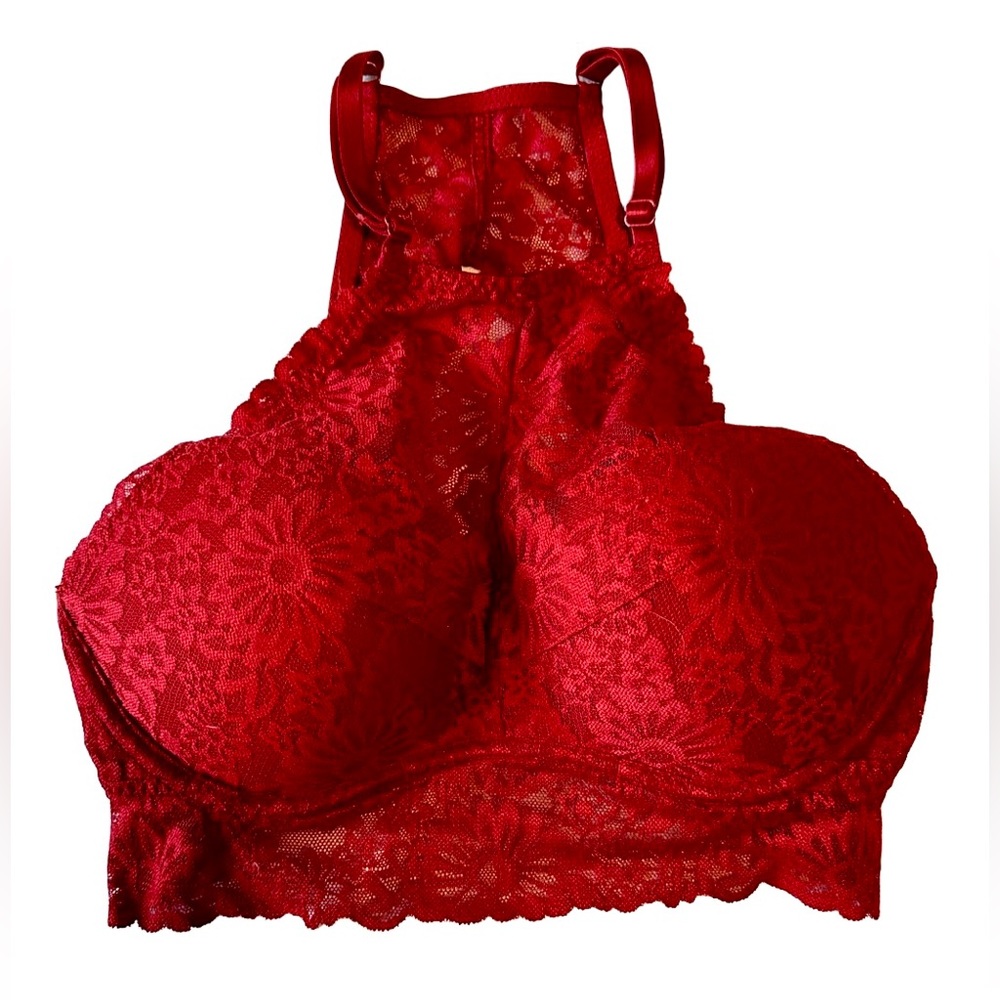BRAND NEW LACE BRA BRALETTE PINK SEXY VICTORIAS SECRET RED